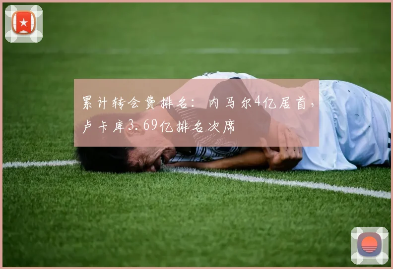 累计转会费排名：内马尔4亿居首，卢卡库3.69亿排名次席